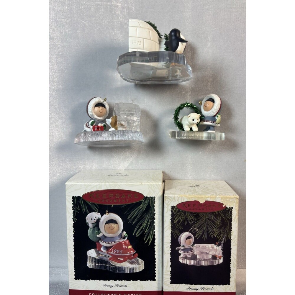 Hallmark Frosty Friends Ornaments Lot of 5 (1993-1996) 2 NIB Collector Series